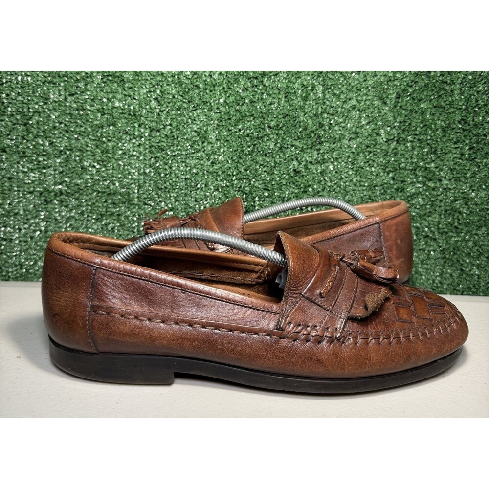 Giorgio Brutini Loafers Dress Shoes Soft Leather Tassled Brown Men’s Size 9.5 M
